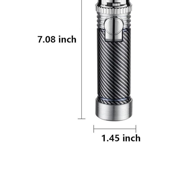 Butane Torch Lighter, Fire Dab Torch Lighters Butane Refillable, Windproof Blue - Picture 2 of 7